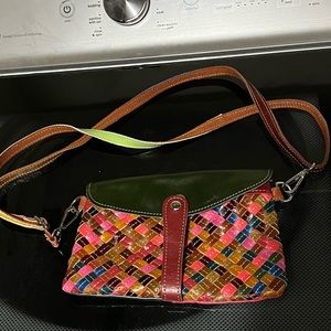 Multi color cross body bag